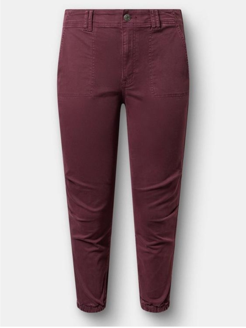 NWT Torrid Wine/Burgundy Utility Stretch Twill Jogger Size 20R